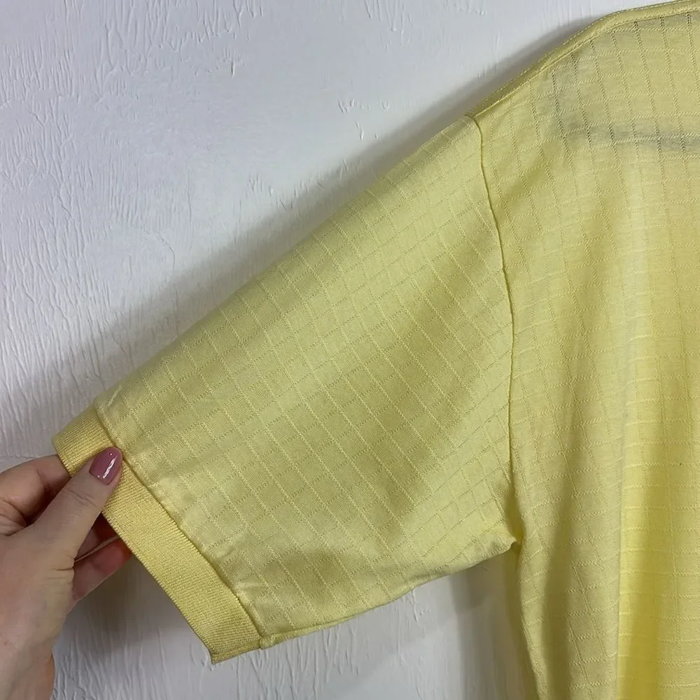 Maus & Hoffman Vintage Cotton Light Yellow Short Sleeve Polo Shirt Size M